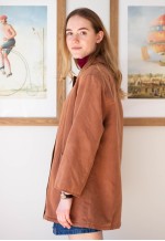 Brown camel color long parka jacket