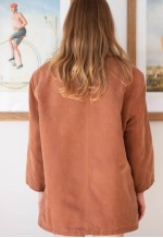 Brown camel color long parka jacket