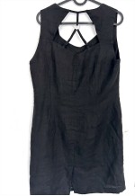 Vintage 90s Black Shift Mini Dress - Large