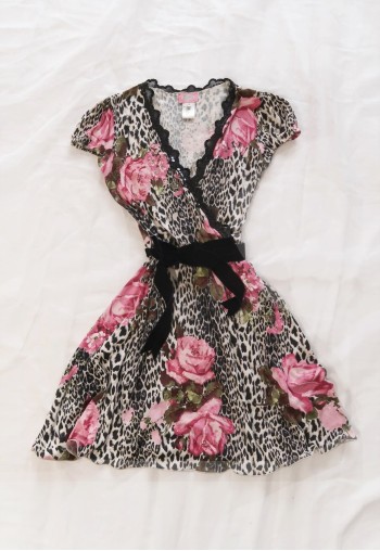 vintage BLUGIRL coquette babydoll Sequins Floral Knit Dress