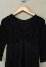 40% New Vintage Y2K Slip Dress Black Half Sleeve With Lace Details