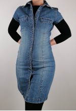 PIMKIE Vintage 90's Button Down Jean Denim Dress Grunge