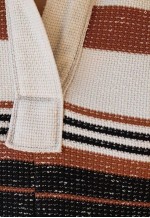 Brown black and white striped vintage dress