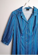 80's Shirt Dress Deadstock Scarf Saddle Print Retro