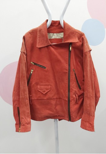 Amoretti Suede Leather Bike Style Jacket