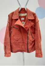 Amoretti Suede Leather Bike Style Jacket