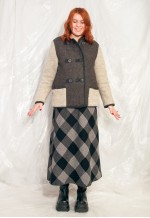 Vintage Wool Coat 80s Preppy Cottagecore Jacket in Brown