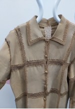 00s Suede Crochet Stitch Jacket Tan